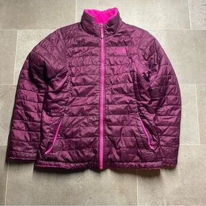 NORTH FACE reversible Vibrant Purple Jacket with Pink Interior